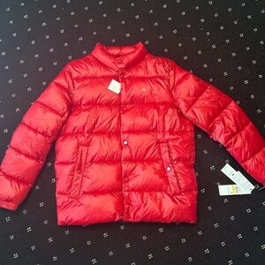 Calvin Klein Vibrant Red Quilted Jacket